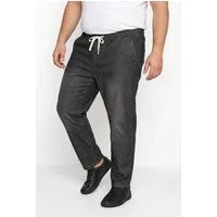 Men Plus 5-Pocket-Jeans Jeans Bauchfit Relaxed Fit Elastikbund bis 8 XL