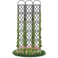 Gartenwelt Riegelsberger Rankhilfe Wandspalier mit Bogen Pflanzenstütze für Garten und Terrasse