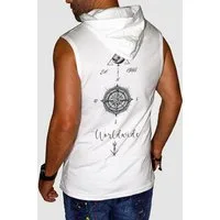 RMK Tanktop Ärmellos Shirt Herren Muskelshirt Gym Kompass Welt aus 100% Baumwolle