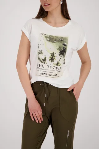 monari - T-Shirt mit Print - Gr. - 36
