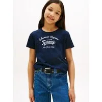 Tommy Hilfiger T-Shirt TOMMY SCRIPT TEE SS für Kinder bis 16 Jahre, glänzender Druck