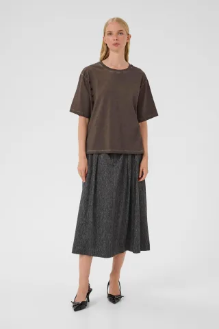 T-shirt KBBecilla Casual fit dark brown