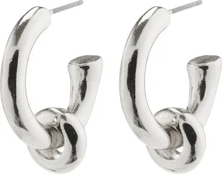pilgrim - Creolen mit Details - Hopeful silver - Gr. - OS