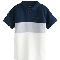 Next Poloshirt Strukturiertes Poloshirt mit Blockfarben (1-tlg)