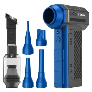 Drillpro G3 90,000RPM 40mm Brushless Motor Turbo Fan 350g Wind Pressure with Multi Nozzles Rechargeable 3*2500mAh Batter