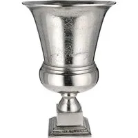 CEPEWA Dekovase Amphore silber 30x43,5x14,5cm Aluminium Blumenvase Vintage-Design Vase