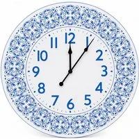 OTTO home Wanduhr Blue Sky mit detailreichen Ornamenten, 58cm groß (Küchenuhr, Wanduhr)