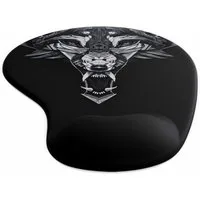Titanwolf Gaming Mauspad Office Gel Mousepad mit ergonomischer Handgelenkauflage, Handballenauflage, Gelpolster ergonomisch, abwaschbar, schwarz