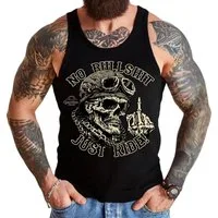 GASOLINE BANDIT® Tanktop Biker Racer Muskel-Shirt für Motorradfahrer: Just Ride