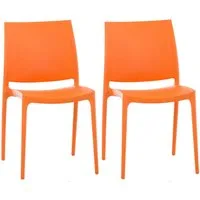 CLP Gartenstuhl Maya (2er Set), Outdoor, Kunststoff, stapelbar