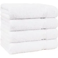 HAMMETEX Handtuch Set 4er Set Handtücher 50x100 cm, 100% Baumwolle, Weich & Saugstark, Frottier (Set, 4-St), mit Bordüre, einfarbig, weich