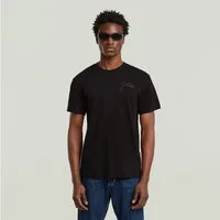 G-STAR T-Shirt Script mit Rundhals, aus Baumwolle