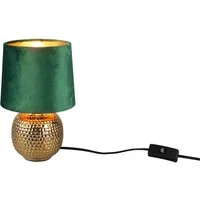 Reality Leuchten Schreibtischlampe Sophia, ohne Leuchtmittel, Nachttischlampe, Keramik Fuß mit Samtschirm