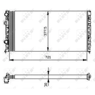 NRF Motork?hler VW Passat B3 B4 54696