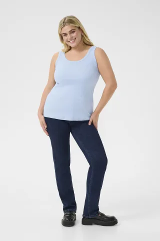 Jerseytop Tight fit Soft Chambray light blue