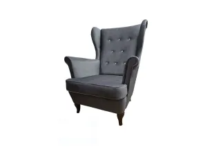 Sessel Ohrensessel Wohnzimmersessel ISABELLE inkl. Hocker
