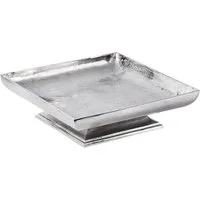 MichaelNoll Dekoschale Schale Metall Aluminium Silber Deko - 28 oder 39,5 cm