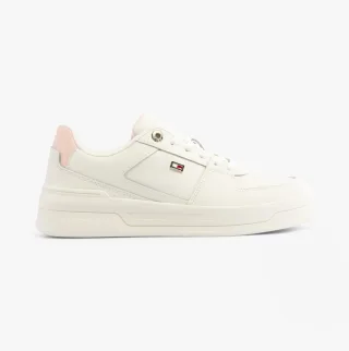 Tommy Hilfiger Flag Basket Sneaker Damen Sneakers Ecru/Whimsy Pink