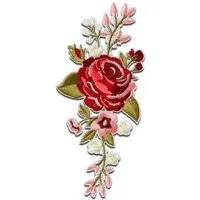 Mono-Quick Aufnäher Bügelbild, Aufbügler, Applikationen, Patches, Flicken, zum aufbügeln, Polyester, Blume Blütenranke - Größe: 17,5 x 11 cm