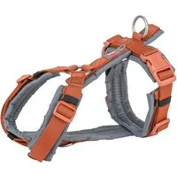 TRIXIE Hunde-Geschirr Premium Trekking Geschirr - rost/grafit - 36–44 cm/15 mm, Gurtband