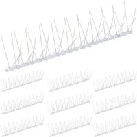relaxdays Taubenspikes Vogelabwehr Spikes 10er Set, 14x50.5x10.5 cm, 3er Set