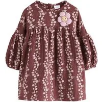 Next Shirtkleid Langärmeliges Kleid mit Print (1-tlg)