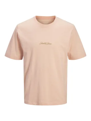 JACK&JONES - JORCASSIS AOP ELEMENT TEE SS CN Peach Melba - Gr. - L