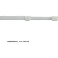 Liedeco Scheibenstange Pin-Soft, Ø 12 mm, 1-läufig, ausziehbar, ohne Bohren, geklemmt, Kunststoff, Metall