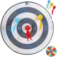 CEPEWA Spielzeug-Gartenset Wurfspiel Klettball Set Ø50cm Polyester PP Zielscheibe drei Bälle