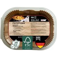 FRITZTOWN Backpapier Air fryer Backpapier, Backpapier für die Heißluftfritteuse, Air fryer Heißluftfritteuse Backpapier Einwegschalen