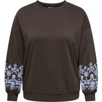 ONLY CARMAKOMA Sweatshirt CARBROOKE L/S O-NECK PRINT SWT JRS NOOS Baumwollmischung, regular fit