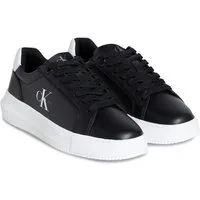 Calvin Klein Jeans CHUNKY CUPSOLE MONO LTH WN Plateausneaker Schnürschuh, Halbschuh, Freizeitsneaker mit seitlichem CK-Logo