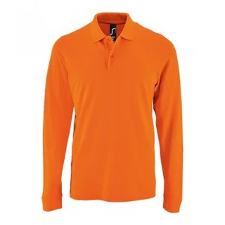 SOLS Mens Perfect Langarm-Pique-Poloshirt (Orange)