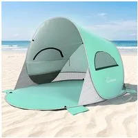 Wolfwise Kuppelzelt Strandmuschel Pop-Up Zelt mit UV-Schutz 50+, 2-4 Personen Strandzelt, Personen: 4