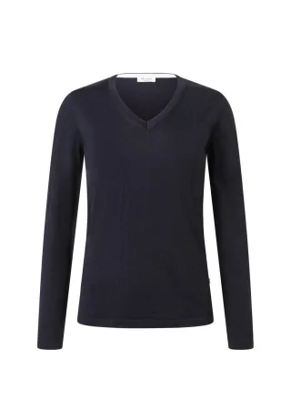 MAERZ Muenchen - Pullover V-Ausschnitt 1/1 Arm navy - Gr. - 40