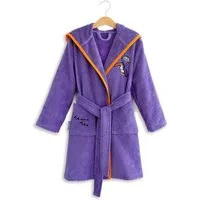 MILK&MOO Duschtuch Milk&Moo Kinderbademantel – 100 % Baumwolle, Lila, Größe 5–6 Jahre, (1-St)
