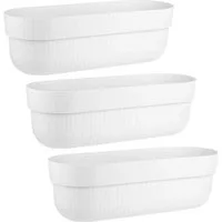 Engelland Blumenkasten mit Wasserspeicher/Drainagesystem und Abstandshalter (Vorteils-Set, 3 St), Blumentopf, 50 cm, PP-Kunststoff, Balkonkasten, länglich, formstabil