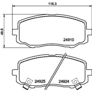Hella Bremsbel?ge vorne Hyundai I20
