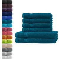 Hometex Premium Textiles Handtuch in Premium Qualität 500 g/m², Feinster Frottier-Stoff 100% Baumwolle, 2x Duschtuch + 4x Handtuch, weich, saugfähig, extra schwer & flauschig