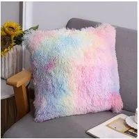 TUWENA Kissenbezüge 4er Set Kissenbezüge 40x40cm Flauschige Deko Plüschkissen Sofakissen