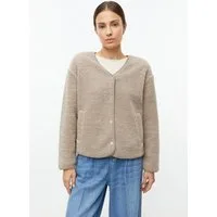 s.Oliver Funktionsjacke Sweatshirt Jacke Leichte Teddyjacke im Relaxed Fit