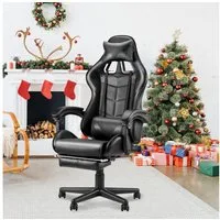 Ferghana Gaming-Stuhl Gaming Sessel mit Fußstütze,Kopfstütze,MassageLendenkissen (Packung), Ergonomisch Gaming Stuhl für Gamer YouTube Livestreaming Xbox