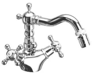 Herzbach Anais Classic Bidetarmatur, mit Ablauf chrom-Gold, 32.463000.2.02 32.463000.2.02