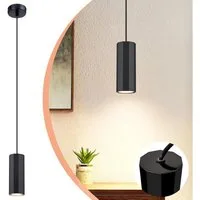 Nettlife Pendelleuchte Hängelampe Schwarz GU10 für Wohnzimmer modern 1/3/4flammig, ohne Leuchtmittel, für Esszimmer Küche Flur Wohnzimmer Schlafzimmer