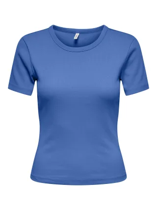 ONLY - ONLVAL S/S O-NECK SOLID TOP JRS NOOS Ultramarine - Gr. - L