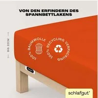 Schlafgut Spannbettlaken EASY JERSEY Bettlaken, 150 g/m², 100% Baumwolle, Spannbetttuch, Jersey, Gummizug: rundum, (1 Stück), Spannbettlaken bis 22 cm Höhe, bügelfrei, pflegeleicht, perfekter Sitz