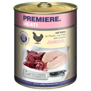PREMIERE Meati Nassfutter Hund, Junior, mit Huhn 12x800 g