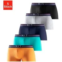 H.I.S Hipster (Packung, 5-St) knapp sitzende Boxershorts mit Streifen aus Baumwollmischung