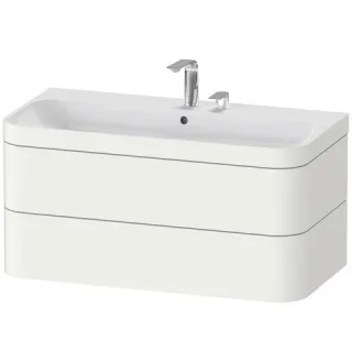 Duravit Happy D.2 Plus c-bonded Set wandhängend Weiß Seidenmatt 975x490x480 mm - HP4638E3636 HP4638E3636