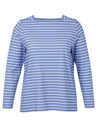 VIA APPIA DUE - T-Shirt Karree 1/1 Arm blau/creme - Gr. - 46